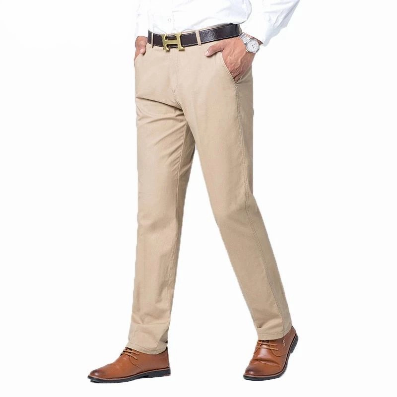 Cool Edge OdorControl Treatment West Louis? Business Casual Straight Cotton Trousers