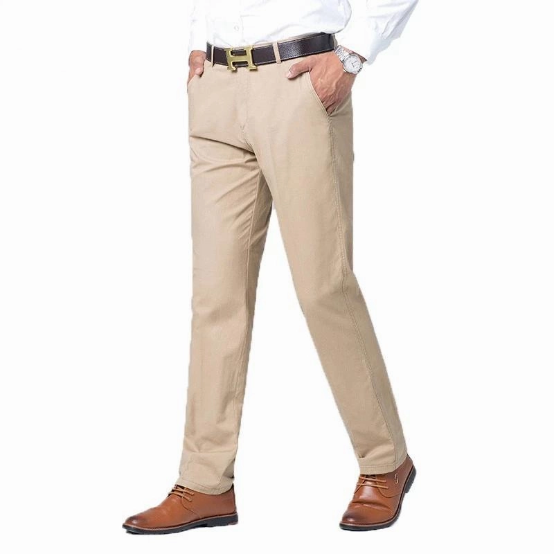 West Louis? Business Casual Straight Cotton Trousers SoftTouchLining