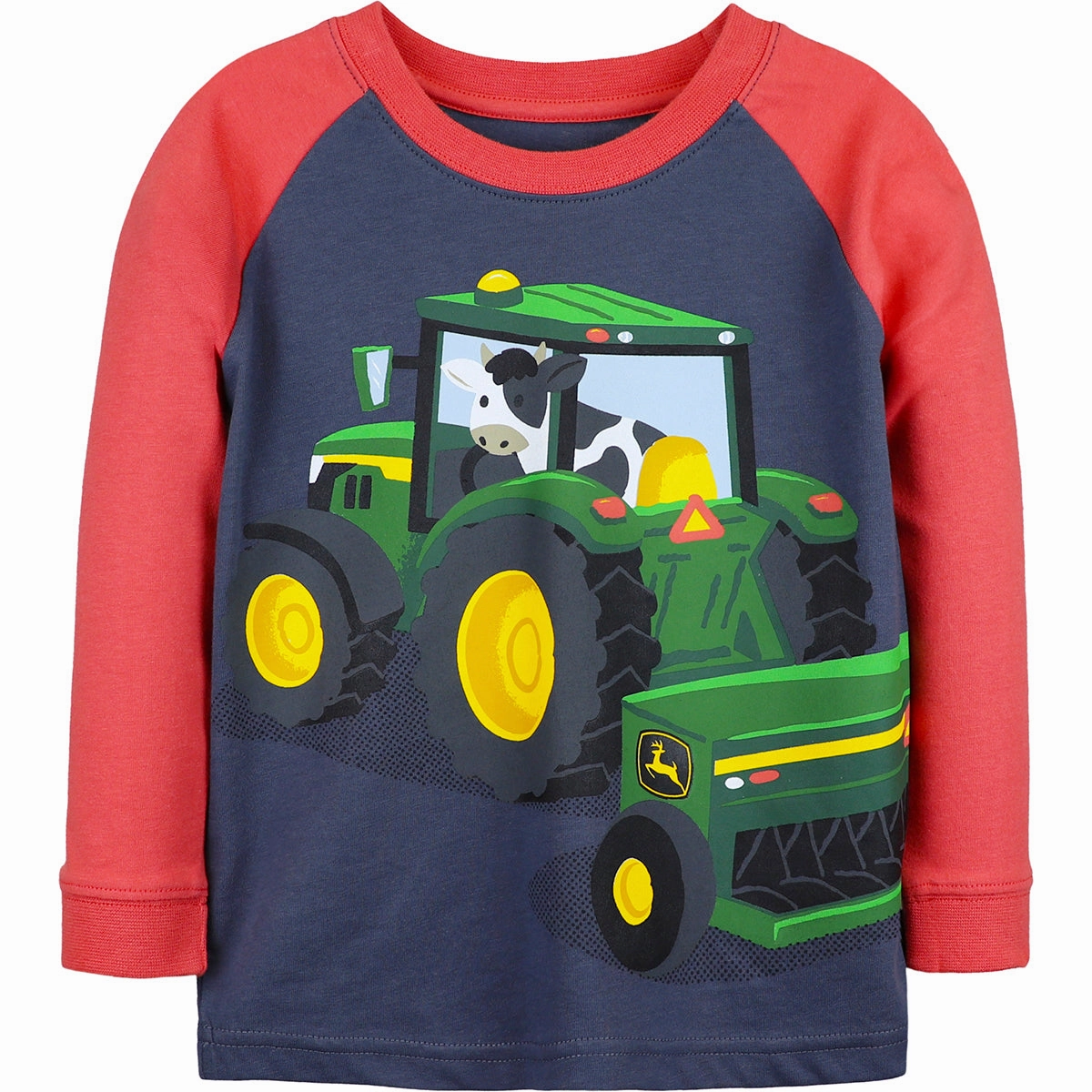 Toddler Boys' Long-Sleeve Cow Tractor Tee J4T558BT DurableSeams