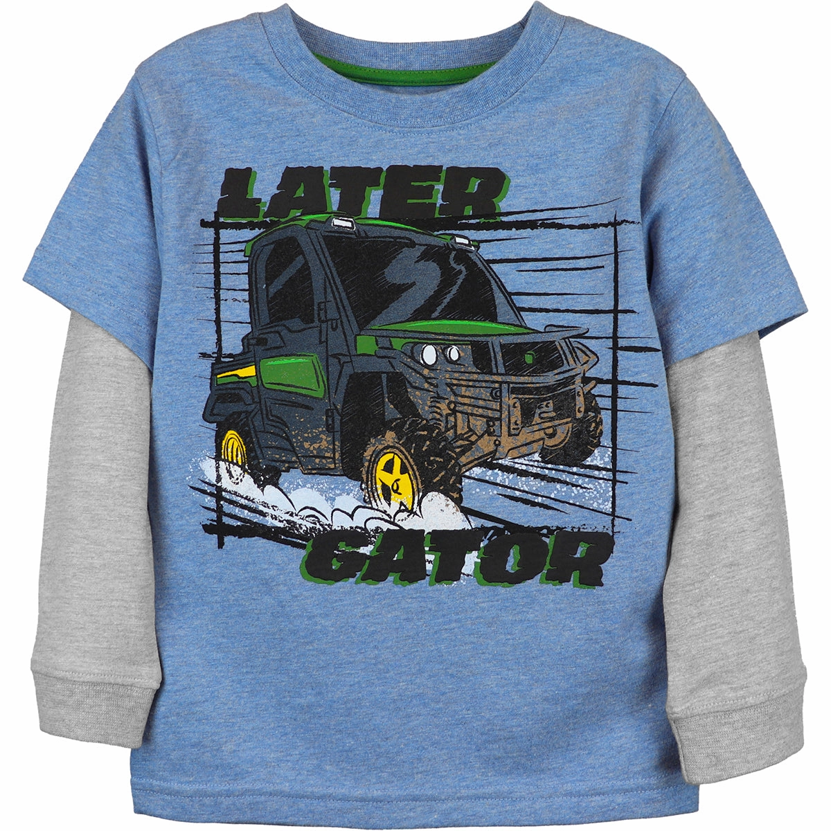 Toddler Boys' Long-Sleeve Lator Gator Tee J4T552BT Stylish Hat QuickDry Material