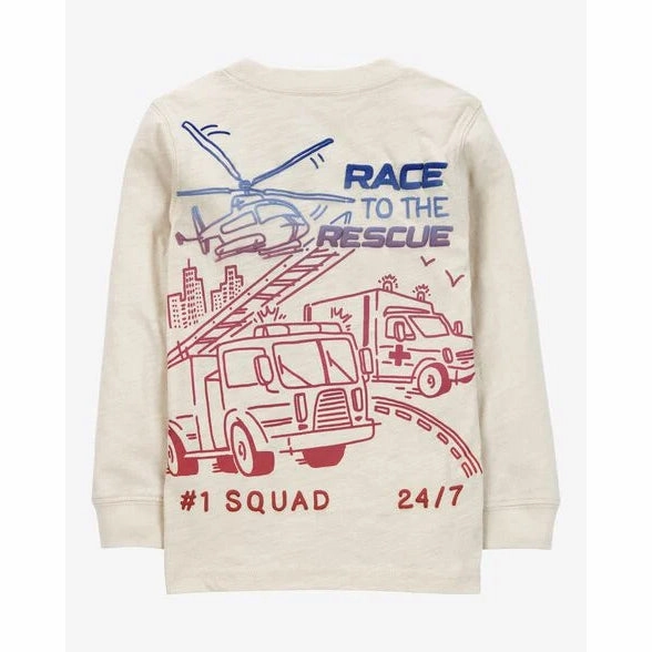 Toddler Boys' Long-Sleeve Rescue Tee 2S037710 MoistureControl Fabric