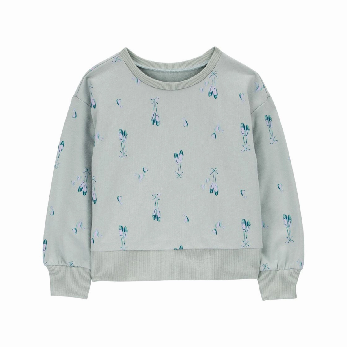 Reflective details Toddler Girls' Ballet Crew Neck Cotton Pullover 2R831410