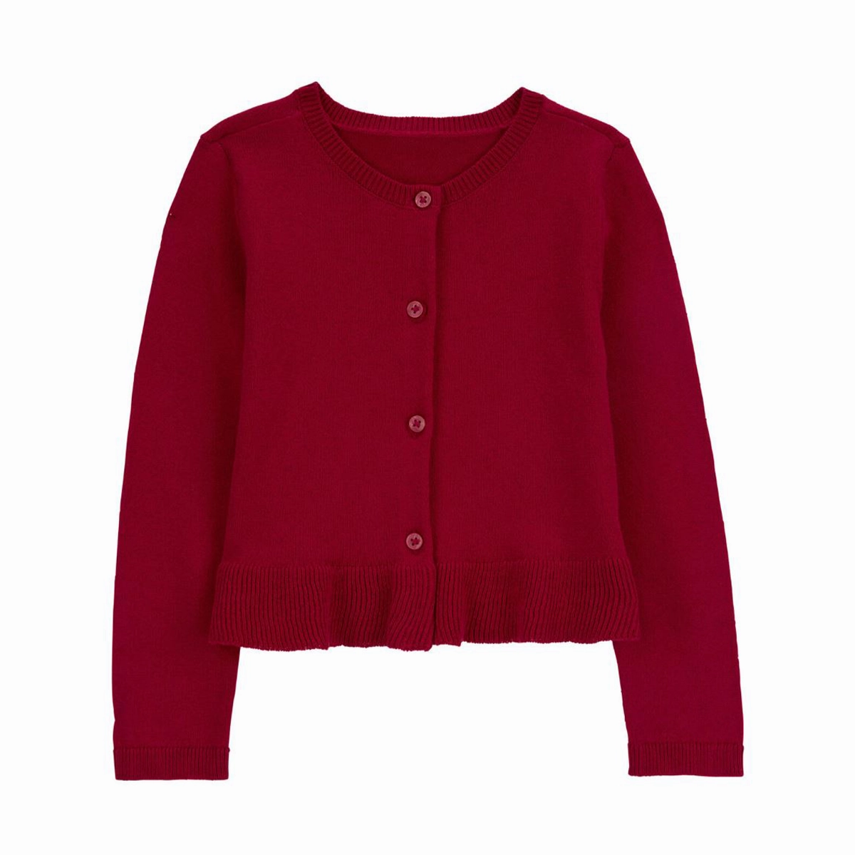 Story Mood Vital Core Toddler Girls' Button-Up Red Cardigan 2R528510