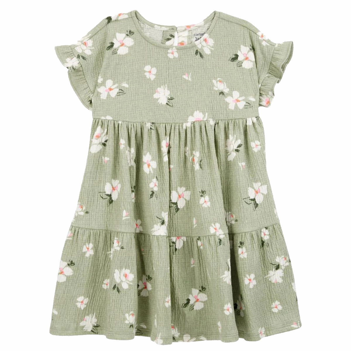 FrictionResistant Trendy Fashion Toddler Girls' Floral Tiered Dress 2S404410