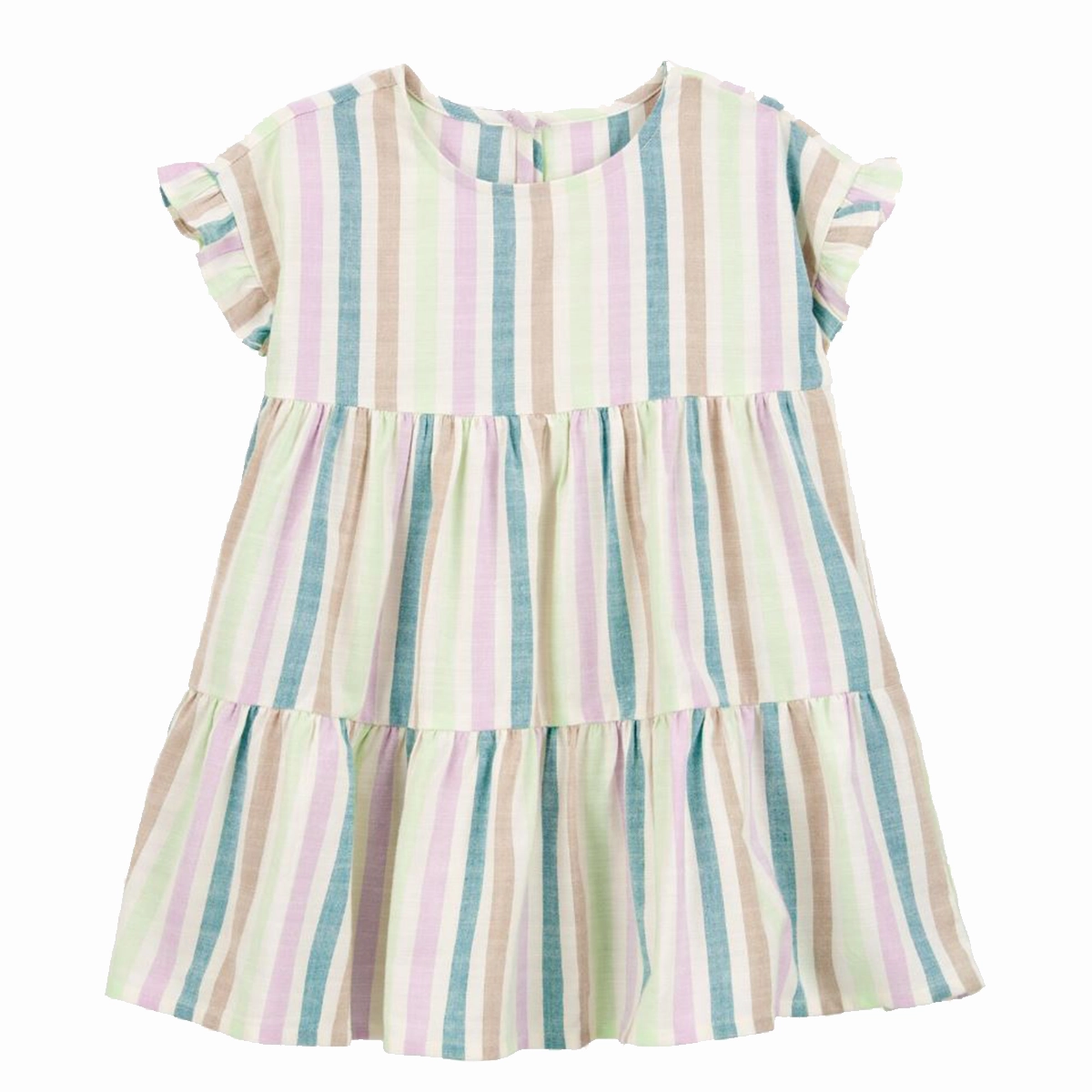 Street Fest Toddler Girls' Striped Tiered Linen Dress 2S783010
