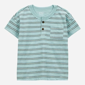 Toddler Striped Slub Jersey Henley 2T059910-960 StretchableMaterial
