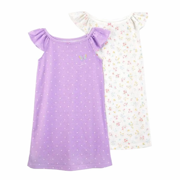 Girls' 2-Piece Butterfly Nightgowns 3S407110 Travel Proof FlexibleWaistband