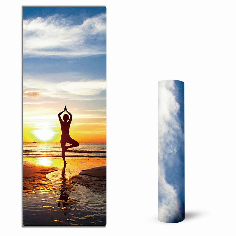 Flexible Wear Casual Day Hiking Trail Soft Touch Suede TPE Yoga Mat Eco Friendly Non SlipWorkout Mat for Yoga Pilates Home Fitness