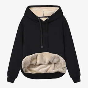 Women's Thermal Sherpa Pocket Hooded Sports Sweatshirt Jacket product luxury indulgence Graduation wear