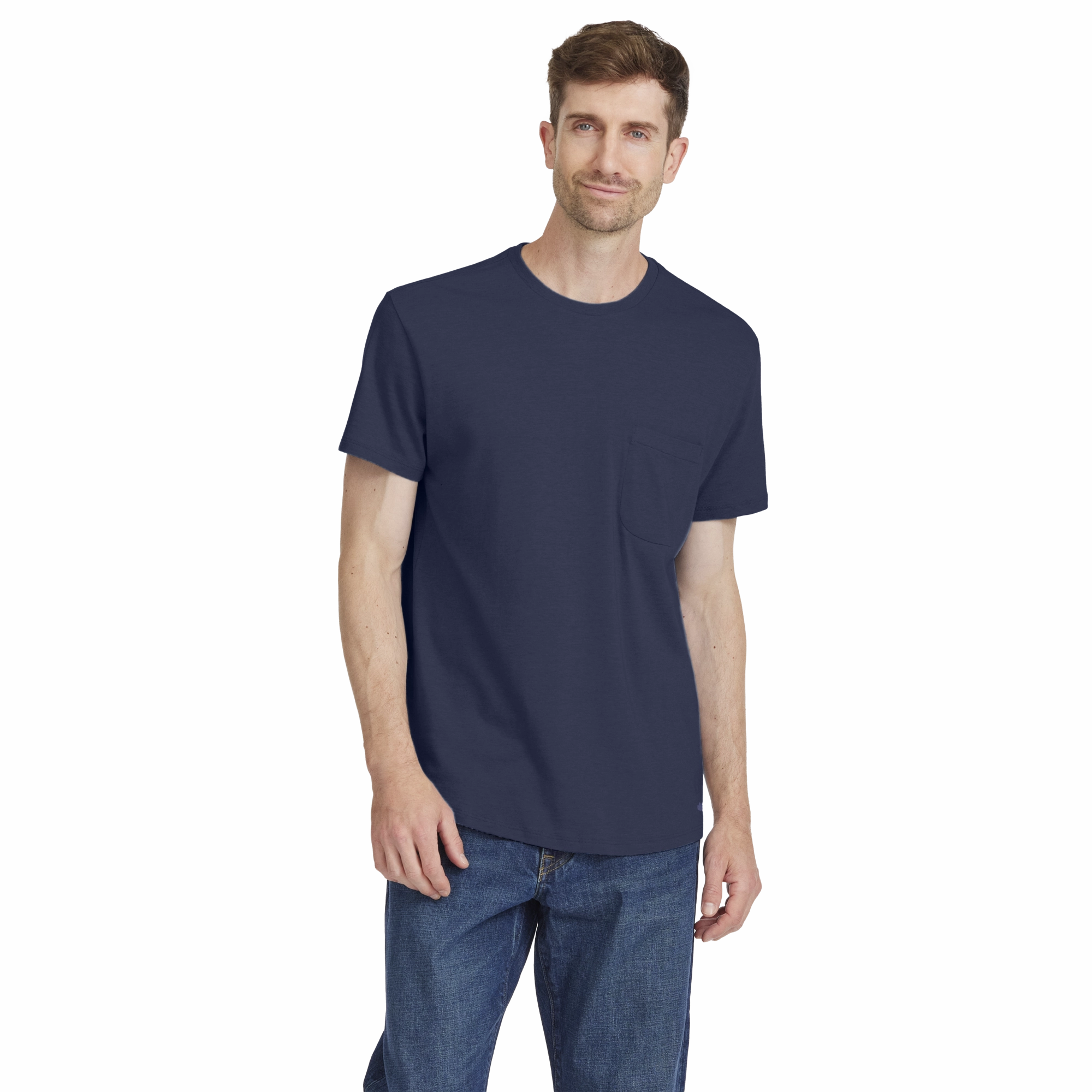 Recycle Glow QuickDrying Men's Soft Merino Tee - Deep Navy
