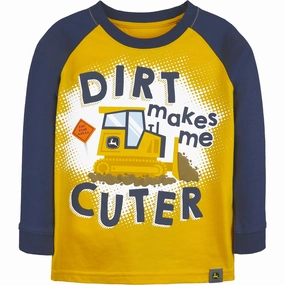 Toddler Boys' Dirt Makes Me Cuter Long-Sleeve Tee J4T557YT All weather Fearless Mode