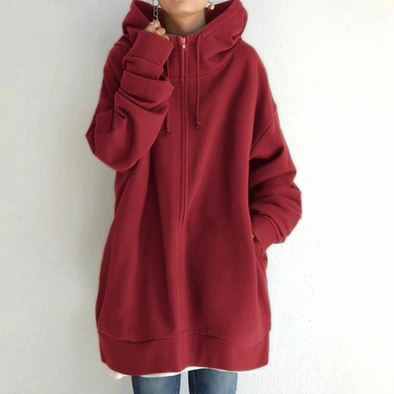 Trendy Basics Simple Hoodie Women's Fuzzy Hoodies Long Sport Pullover Hoodie Full-Zip Hoodie Sweatshirt