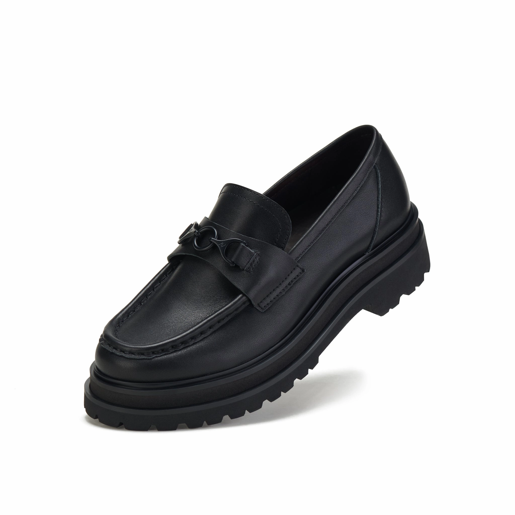 Shock Absorbing Heel Loafer Step Triple Black