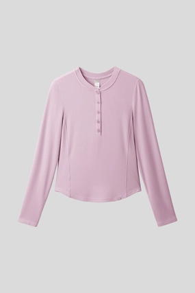 HenleyHaven ?C Women??s Henley Base Layer Long Sleeve Shirt Non Chafing Edges