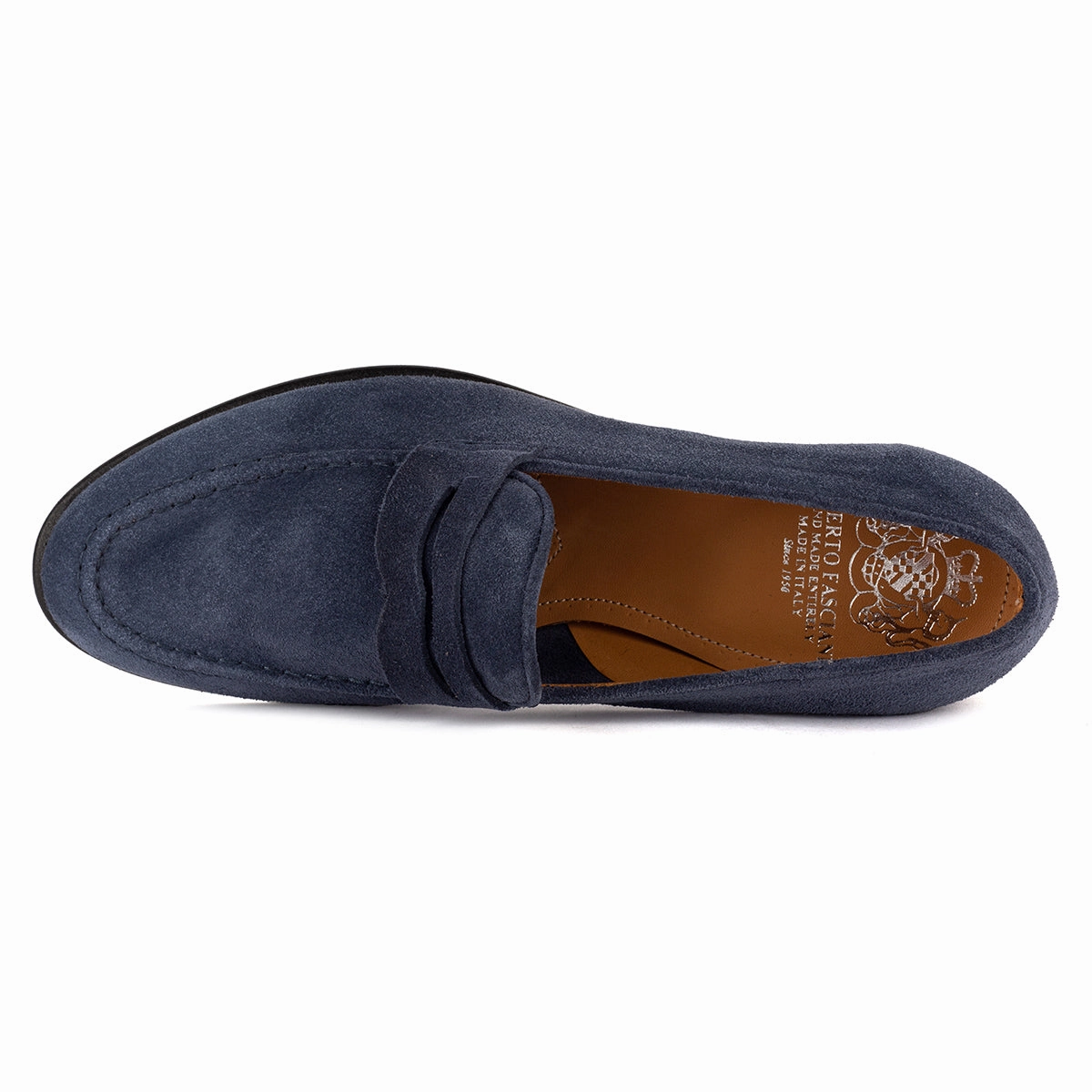 JANET 80013<br>Denim suede loafers Sleek Aesthetic