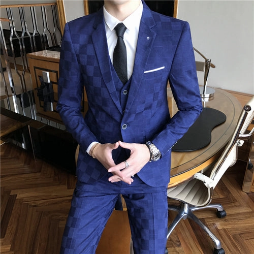 West Louis? Designer Formal Business Three Piece Suit Professional Tailoring