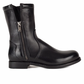 HORUS 24000<br>Black biker boot Smooth Finish Elastic