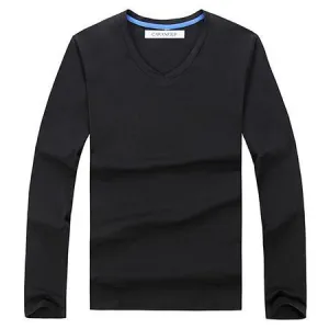 Performance Wear West Louis? Cotton Male Long Sleeves V-Neck Shirt