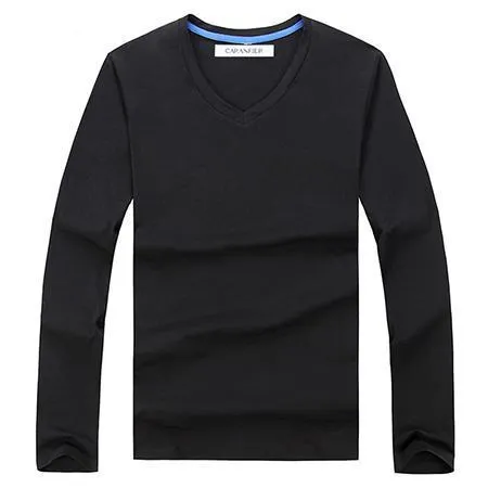 West Louis? Cotton Male Long Sleeves V-Neck Shirt Chic Outfit Everyday Layering