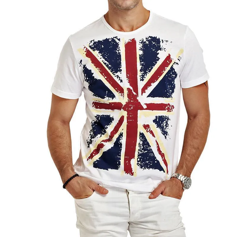 Playful Vibes Retro Style West Louis? Hot England Style Slim Fit T-Shirts