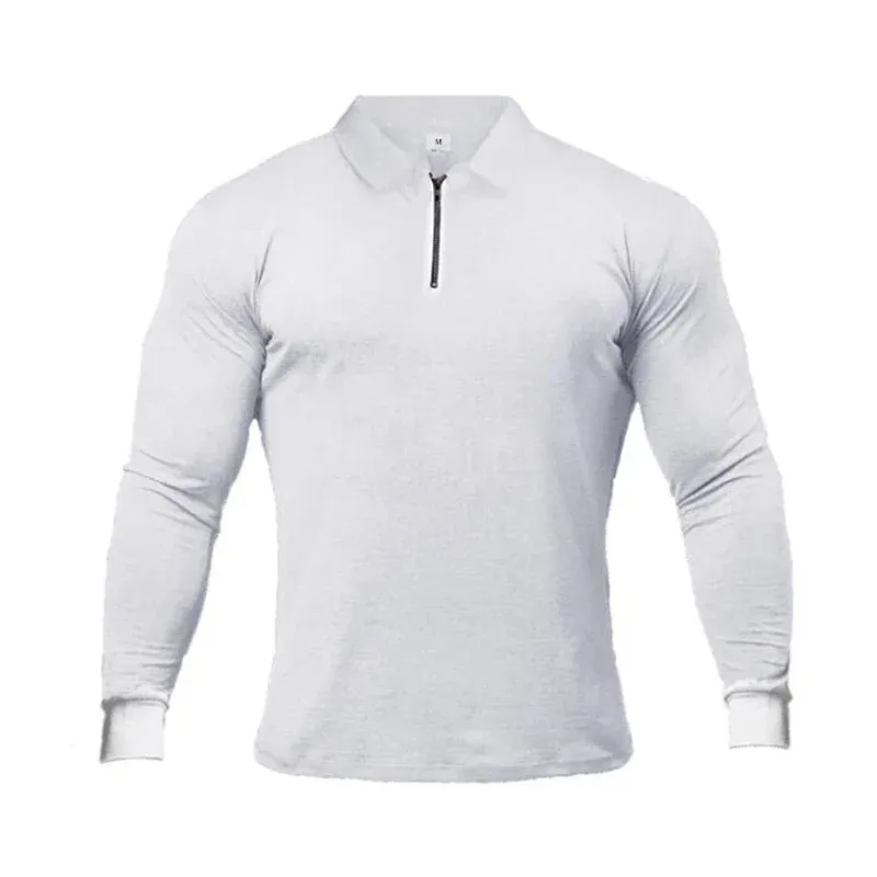 West Louis? Long Sleeve Men Cotton Casual Golf Shirts Pullover