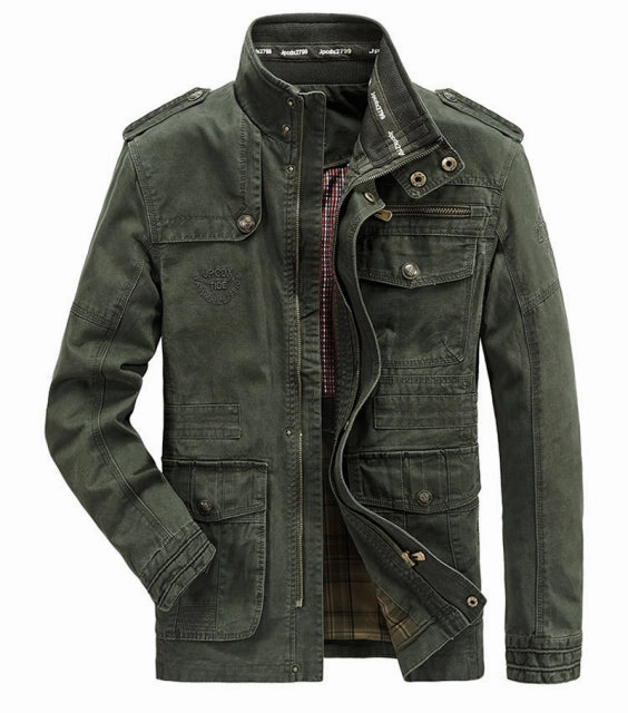 Cozy Street Style West Louis? Autumn Cotton Cargo Military Jacket
