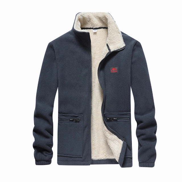 West Louis? Autumn Stand Collar Windproof Fleece Jacket Durable Water Repellent Finish Crisp Layer