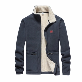 Roll up sleeves West Louis? Autumn Stand Collar Windproof Fleece Jacket