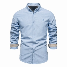 Weekend Casual West Louis? Brand Cotton Business Casual Oxford Dress Shirt