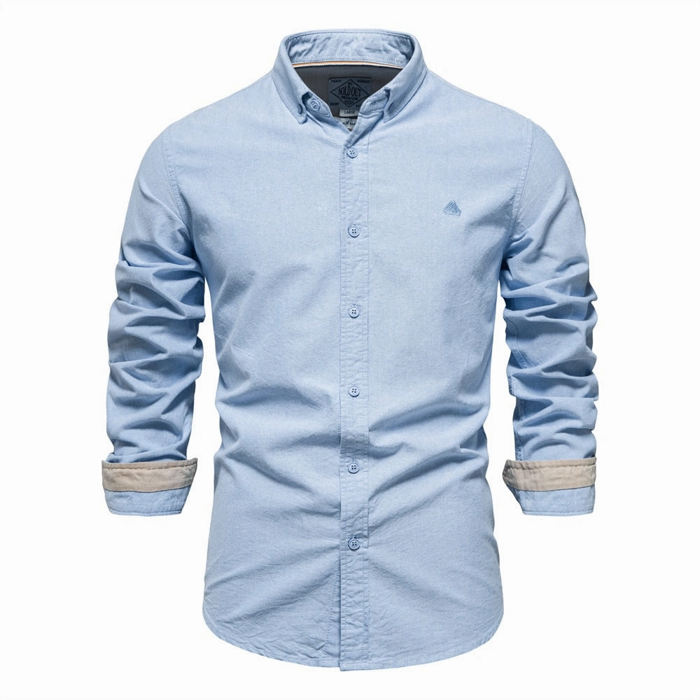 Weekend Casual West Louis? Brand Cotton Business Casual Oxford Dress Shirt