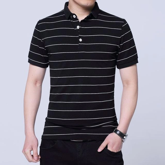 Classic Design Simple Comfort West Louis? Brand Summer Stripped Polo Shirt