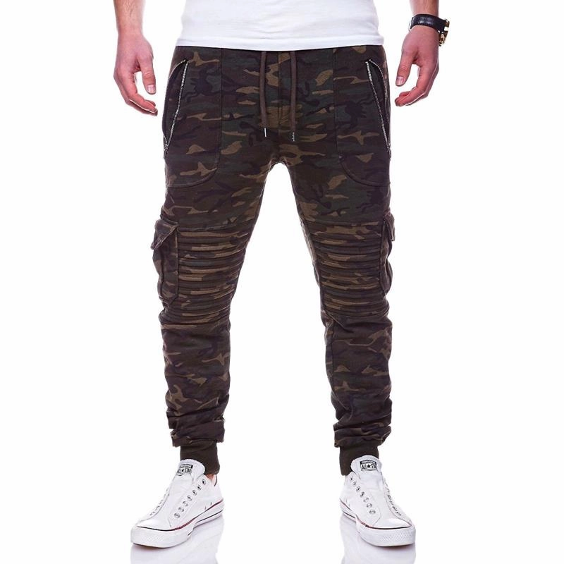 Italian Flair West Louis? Casual Camouflage Sweatpants Trousers