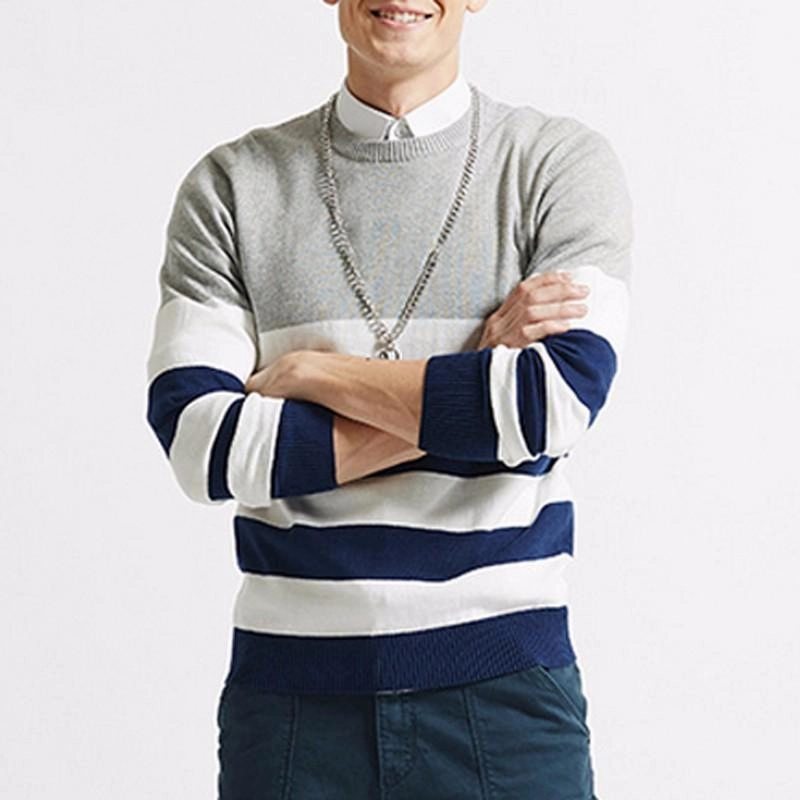 West Louis? Casual Striped Fashion Pullover AntiSlip Grip