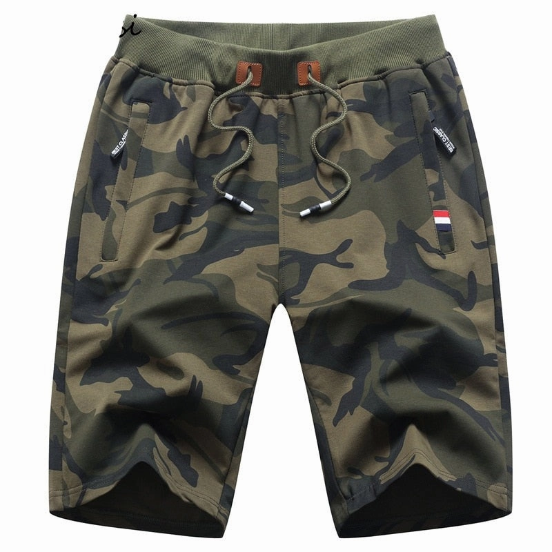 West Louis? Casual Summer Cotton Camo Shorts Breathable Motion spandex blend