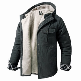 West Louis? Classic Cotton Warm Hooded Windbreaker Parka 3-In-1 Set Neutral Style