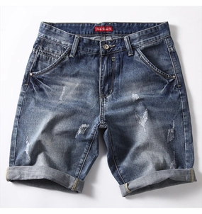 West Louis? Classic Fashion Casual Slim Fit Ripped Short Quick Dry Fit Warm Mood