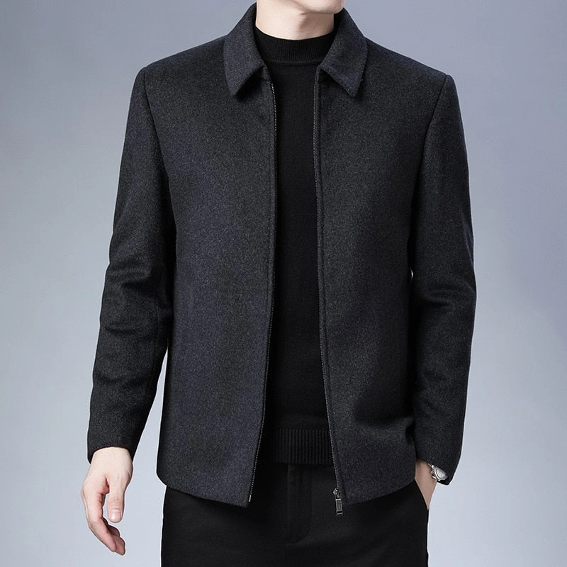 West Louis? Designer Business Style Lapel Autumn Jacket High Tensile Reinforcement