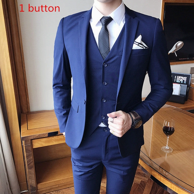 Elegant Touch Custom Tailored West Louis? Designer Tailored Elegant Slim Fit 3 Piece Suit