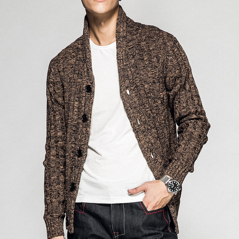 HighCollared Design SoftTouchLining West Louis? Fashion Autumn Knitted Sweater Buttom Cardigan