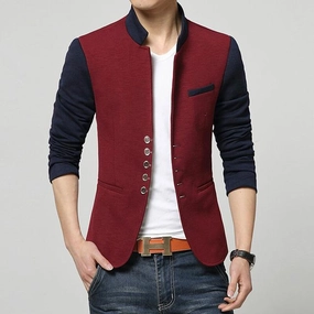 Tough Core West Louis? Fashion Patchwork Casual Blazer