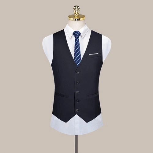 West Louis? Formal Solid Color Business Office Suit Vest Must Have Piece Under Suit Jacket Look
