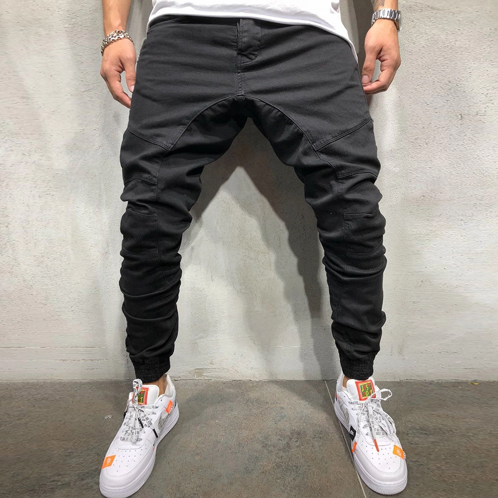 Lightweight Vest West Louis? High Street Splicing Multi Pocket Joggers