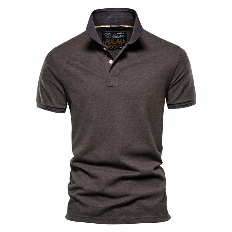 West Louis? Men Classic Cotton Business Polo Shirt UV-Resistant