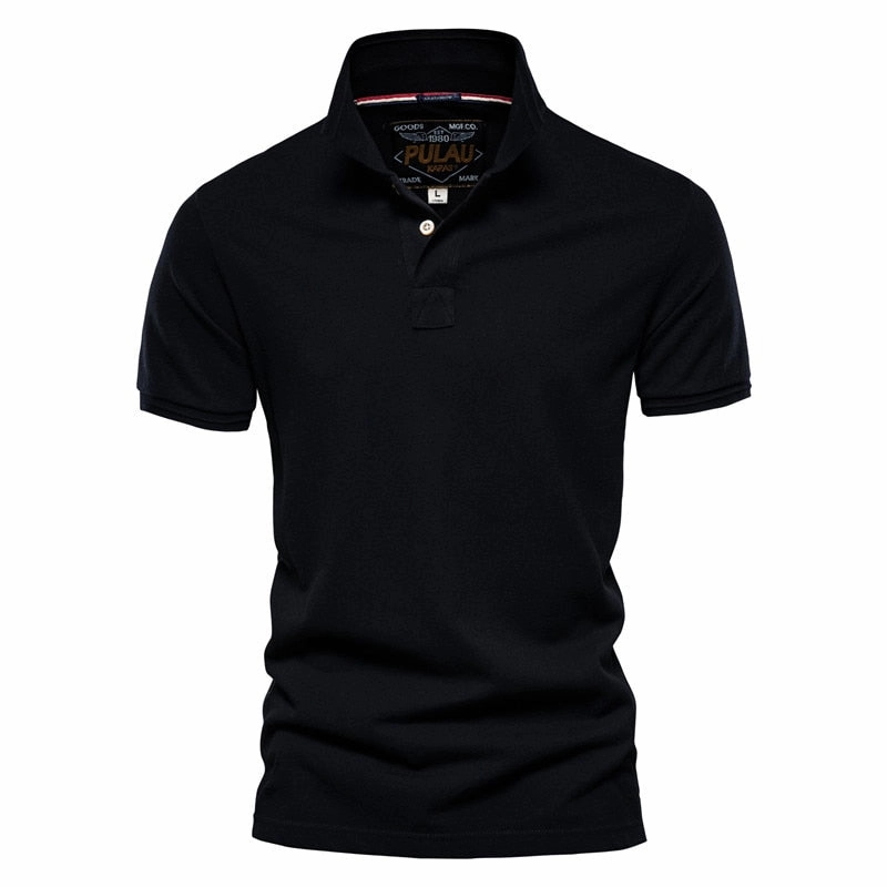 Vibrant Comfort West Louis? Men Classic Cotton Business Polo Shirt
