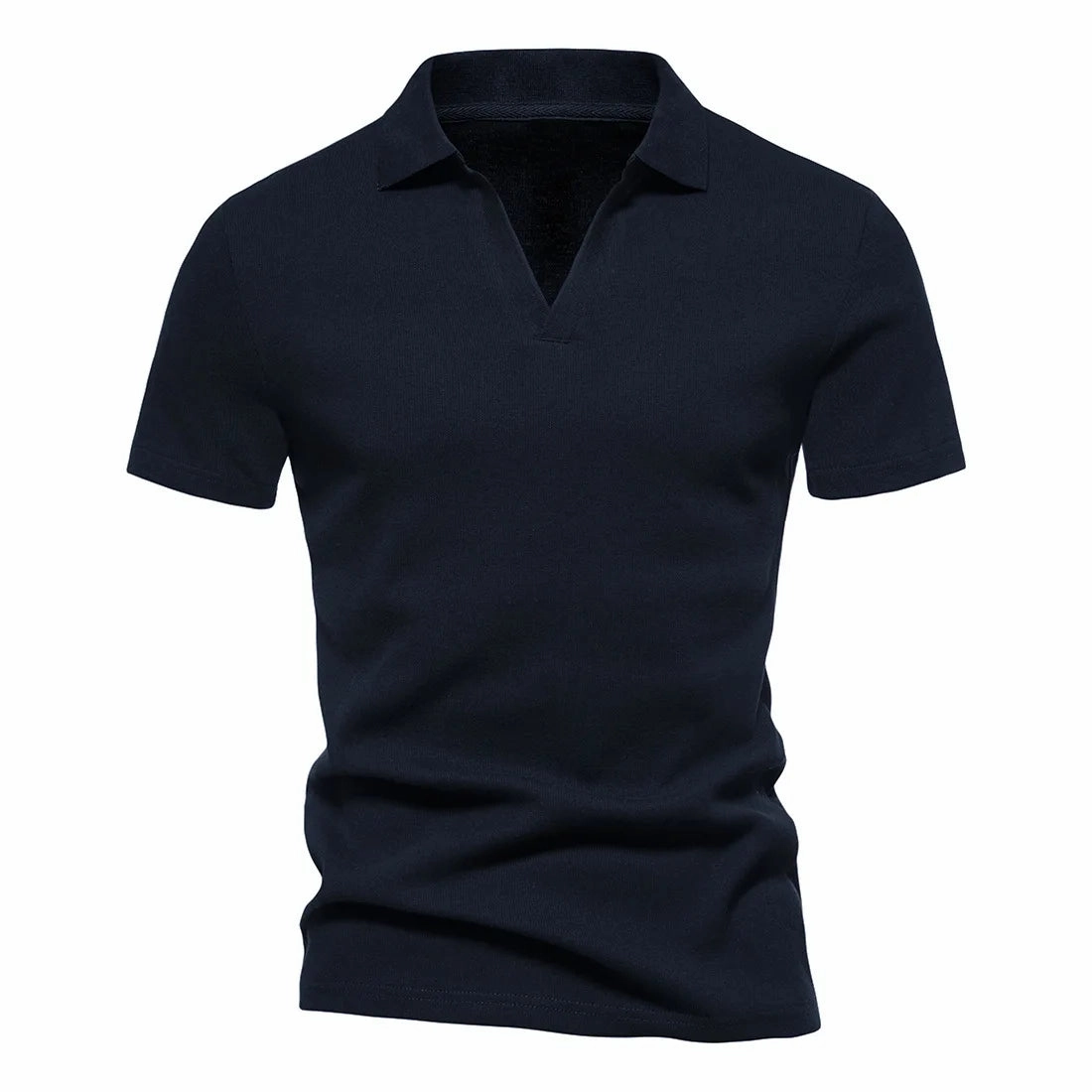 West Louis? Men's V-Neck Polo Style Henley Tee Seamless Shoulder Versatile Style