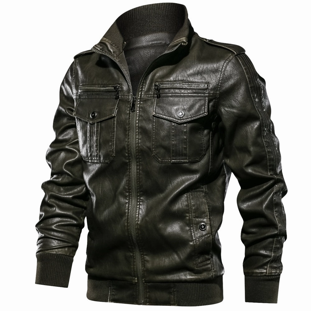 Lightweight sweater West Louis? Military Style Leather Jacket