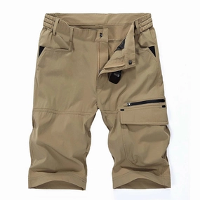 West Louis? Multi-Pocket Tactical Cargo Summer Cotton Shorts Relaxed Look Mid - rise