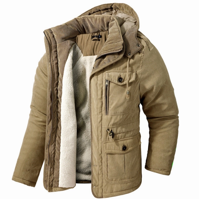 West Louis? Northern Alpine Thick Warm Winter Parka Aramid Fiber Blend Non Restrictive Movement Cut