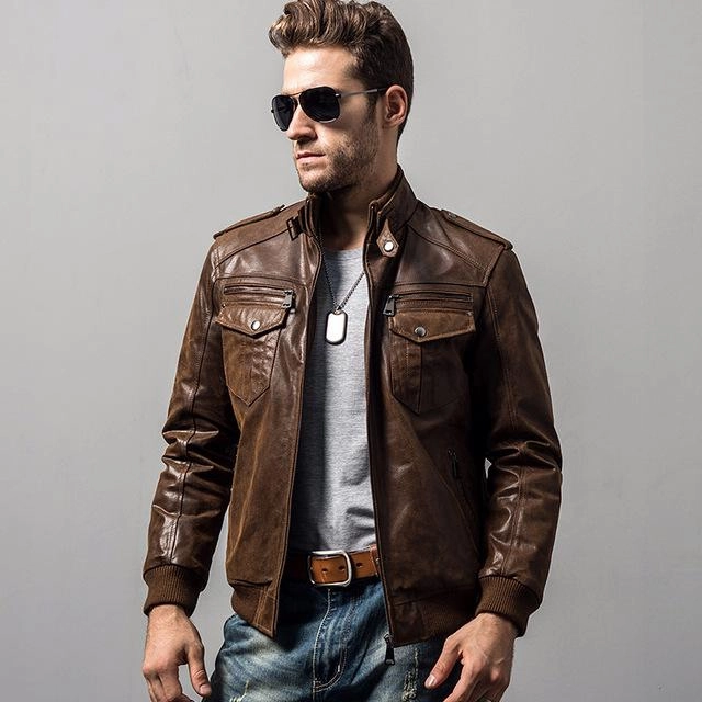 West Louis? Pigskin Motorcycle Genuine Leather Jacket HypoallergenicFabric