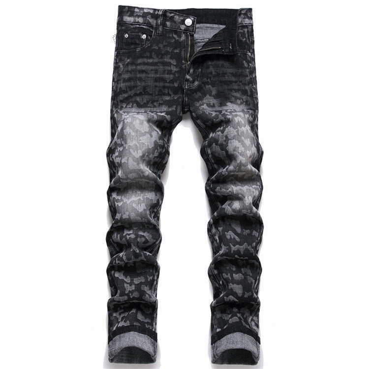 Night Out Everyday Holiday Vibes West Louis? Punk Print Slim Fit Jeans